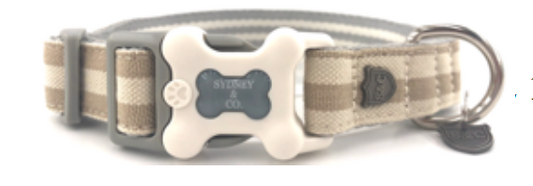 Camel Stripe Herringbone Premium Plastic Buckle Dog Collar