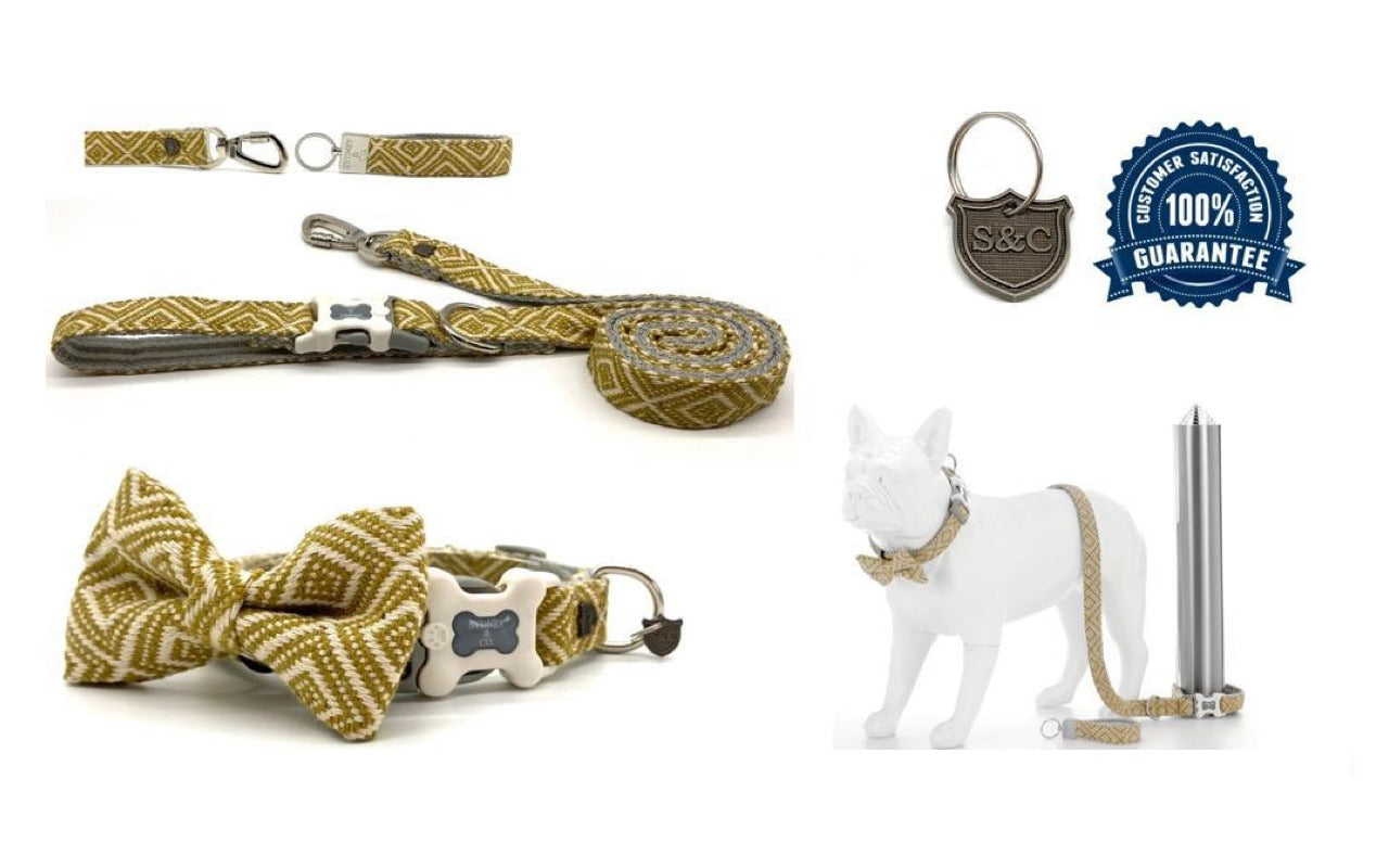 Aztec Herringbone Premium Plastic Buckle Dog Collar