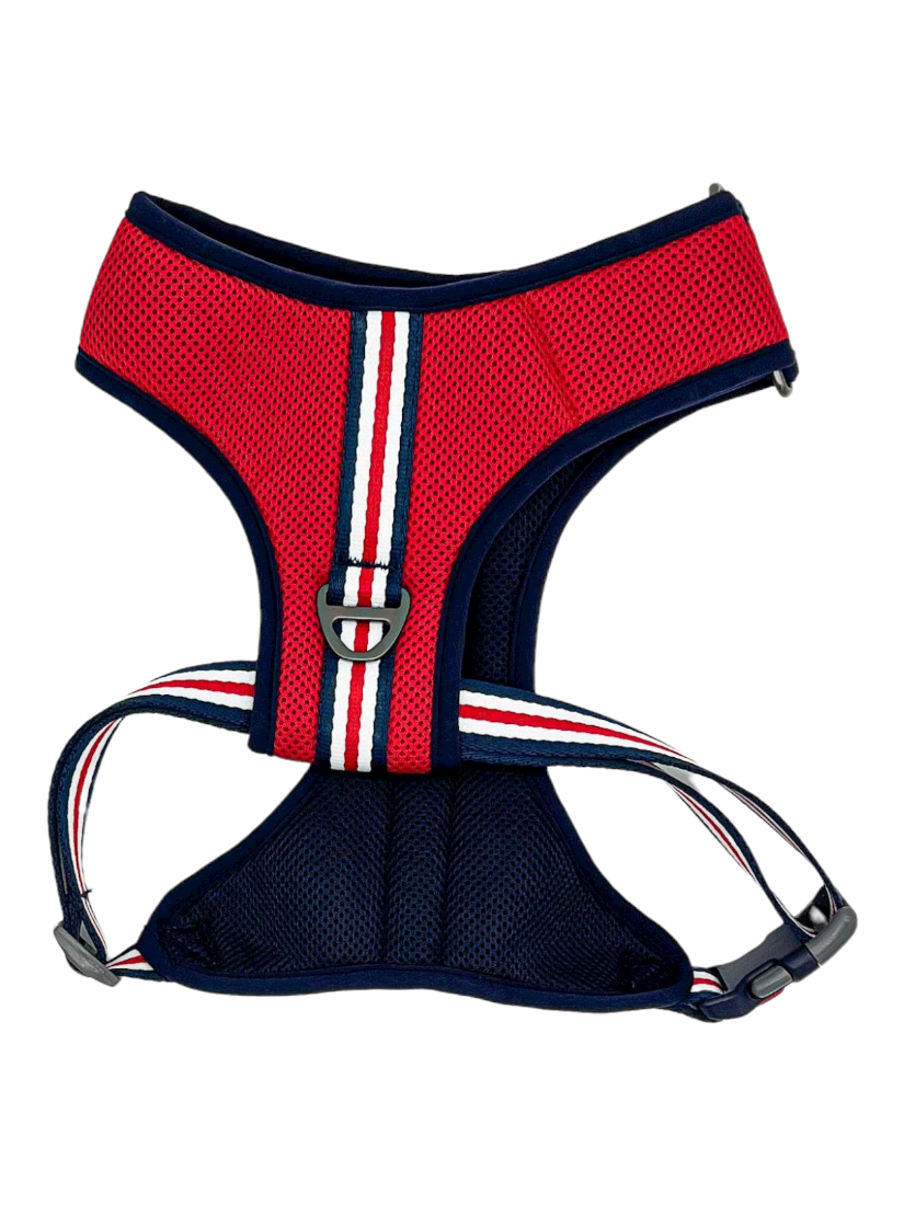 Mesh Dog Harness Red