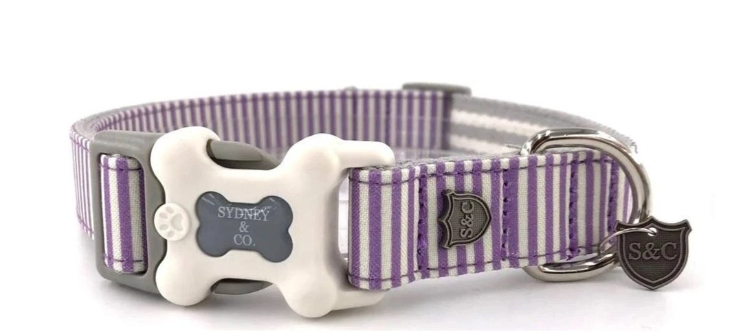 Lavender Stripe Designer Collar