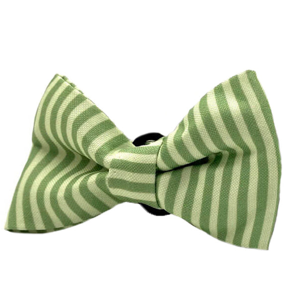 Mint Stripe Designer Dog Bow Tie